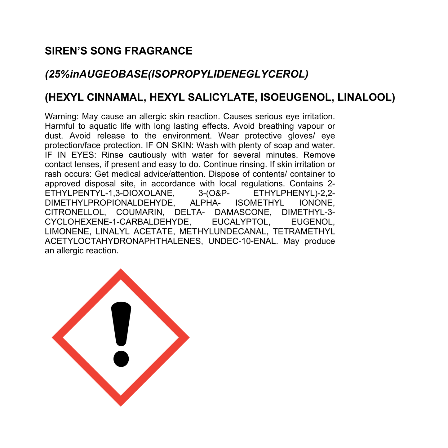 Siren's Song Diffuser Refill