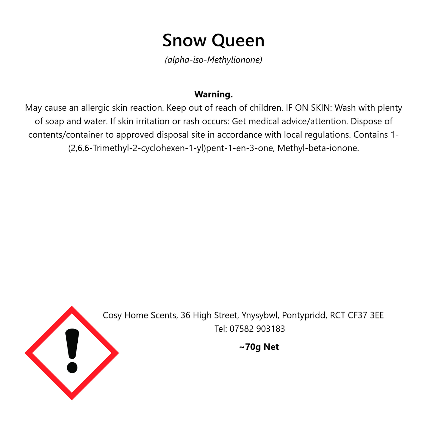 Snow Queen Wax Melt Tin