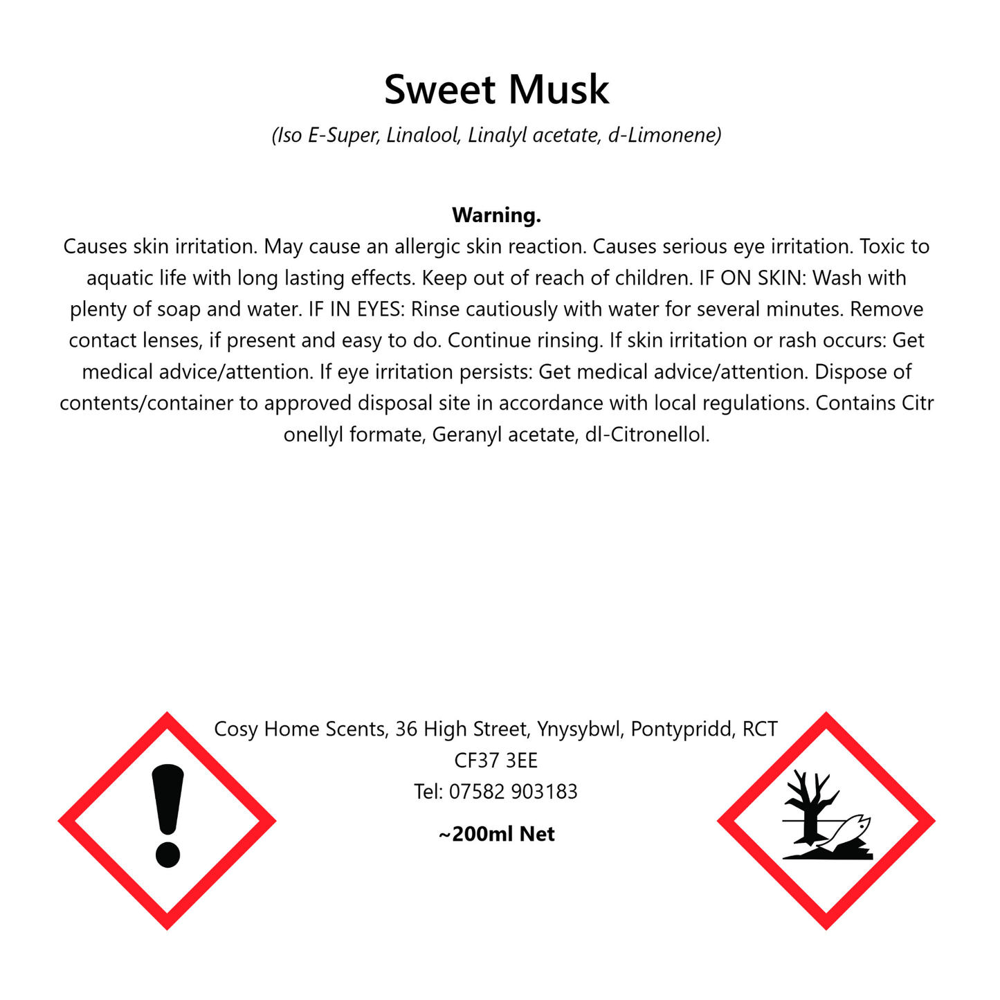 Sweet Musk Diffuser Refill