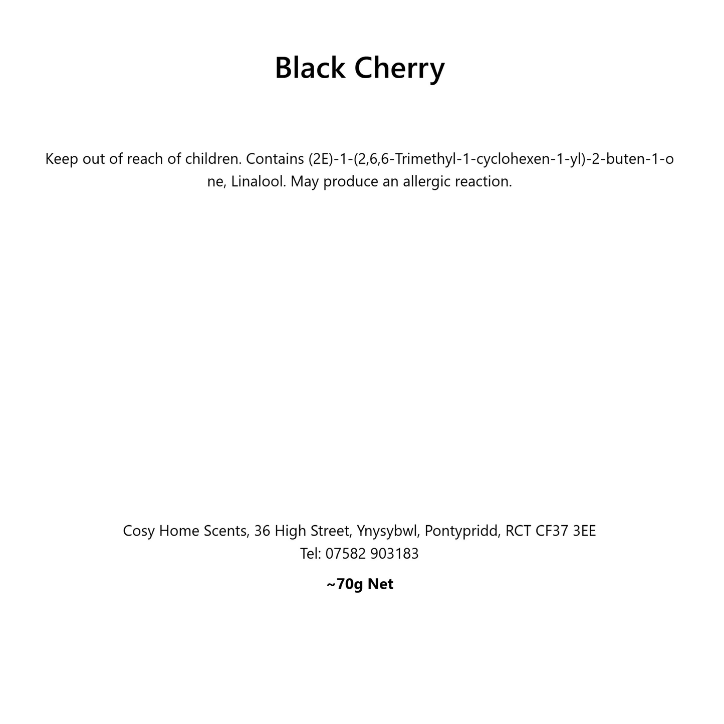 Black Cherry Wax Melt Tin