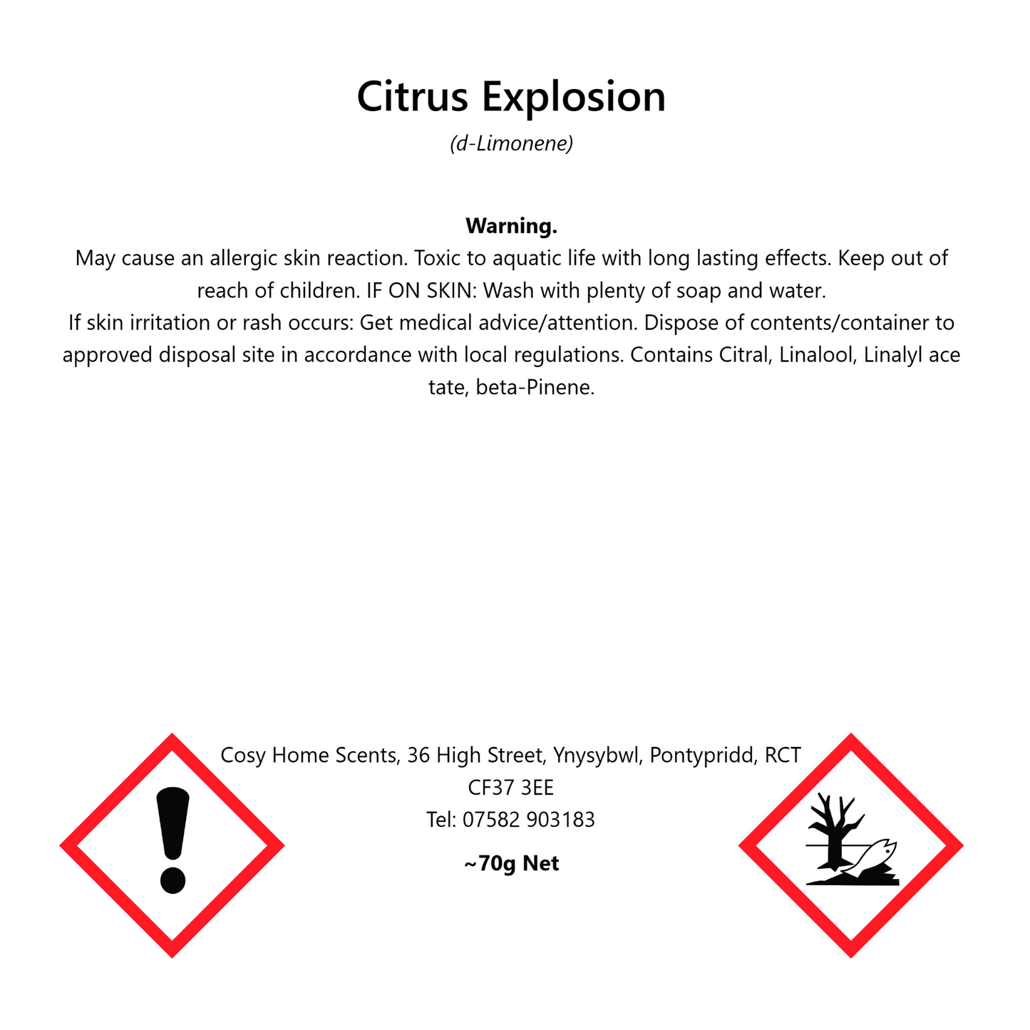 Citrus Explosion Wax Melt Tin