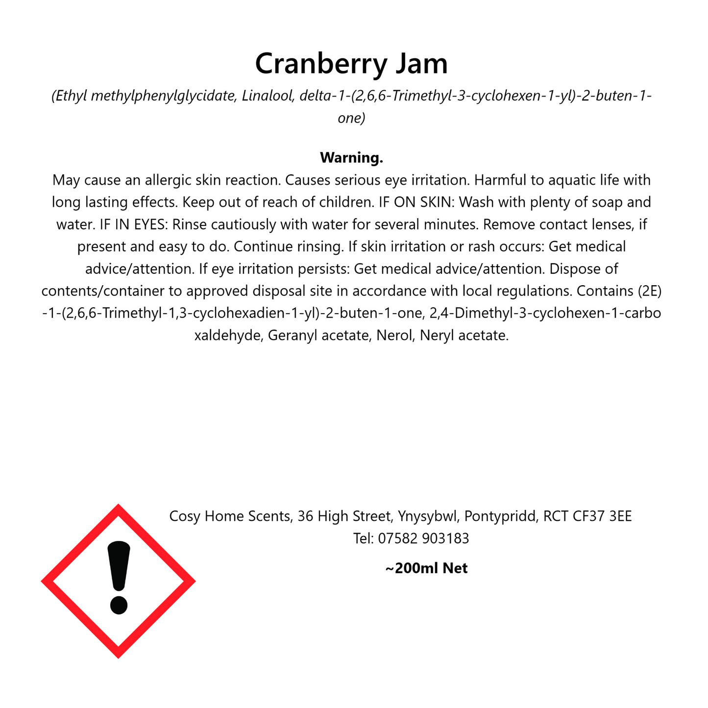 Cranberry Jam Diffuser Refill