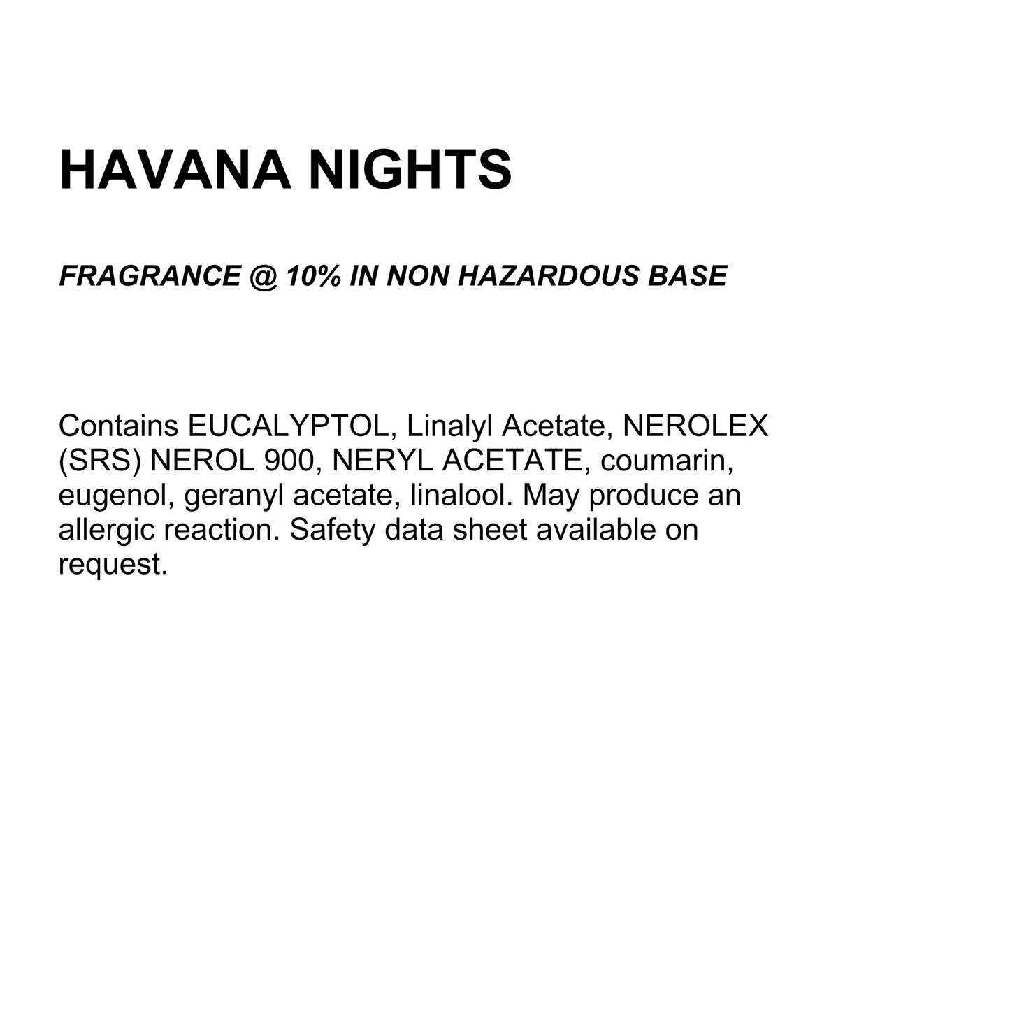 Havana Nights Wax Melt Tin