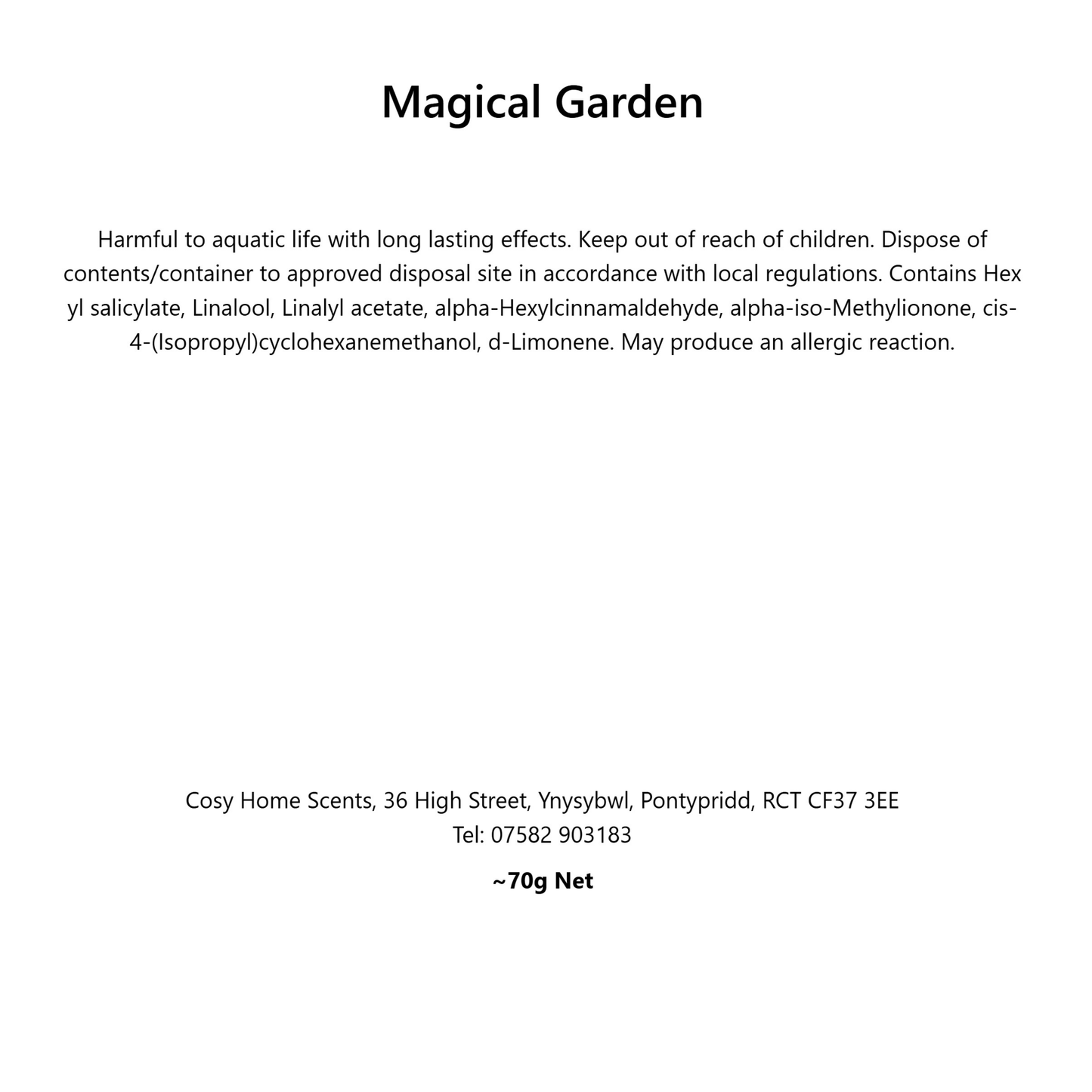 Magical Garden Wax Melt Tin