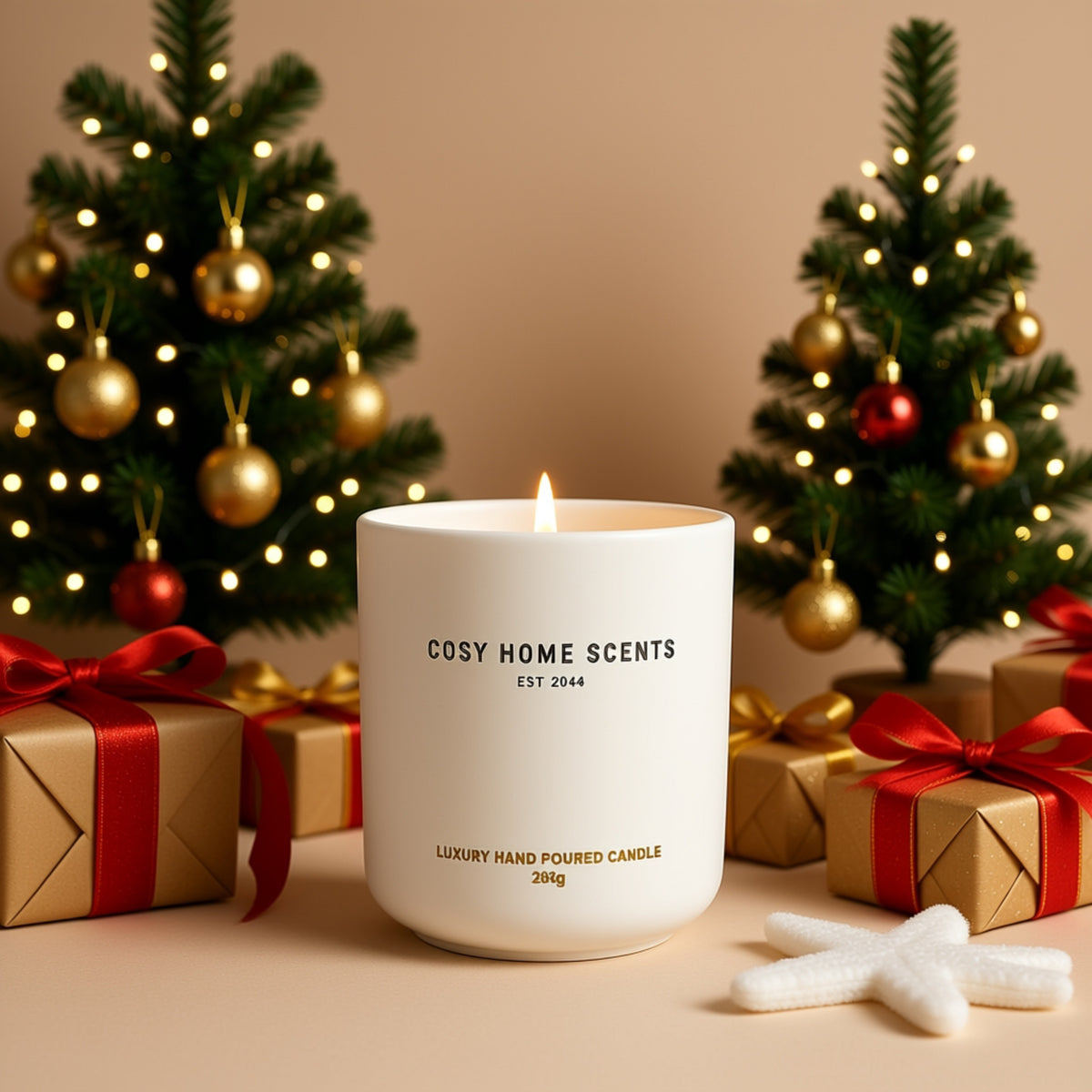 Merry Christmas Medium Candle