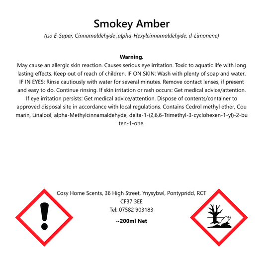 Smokey Amber Diffuser Refill