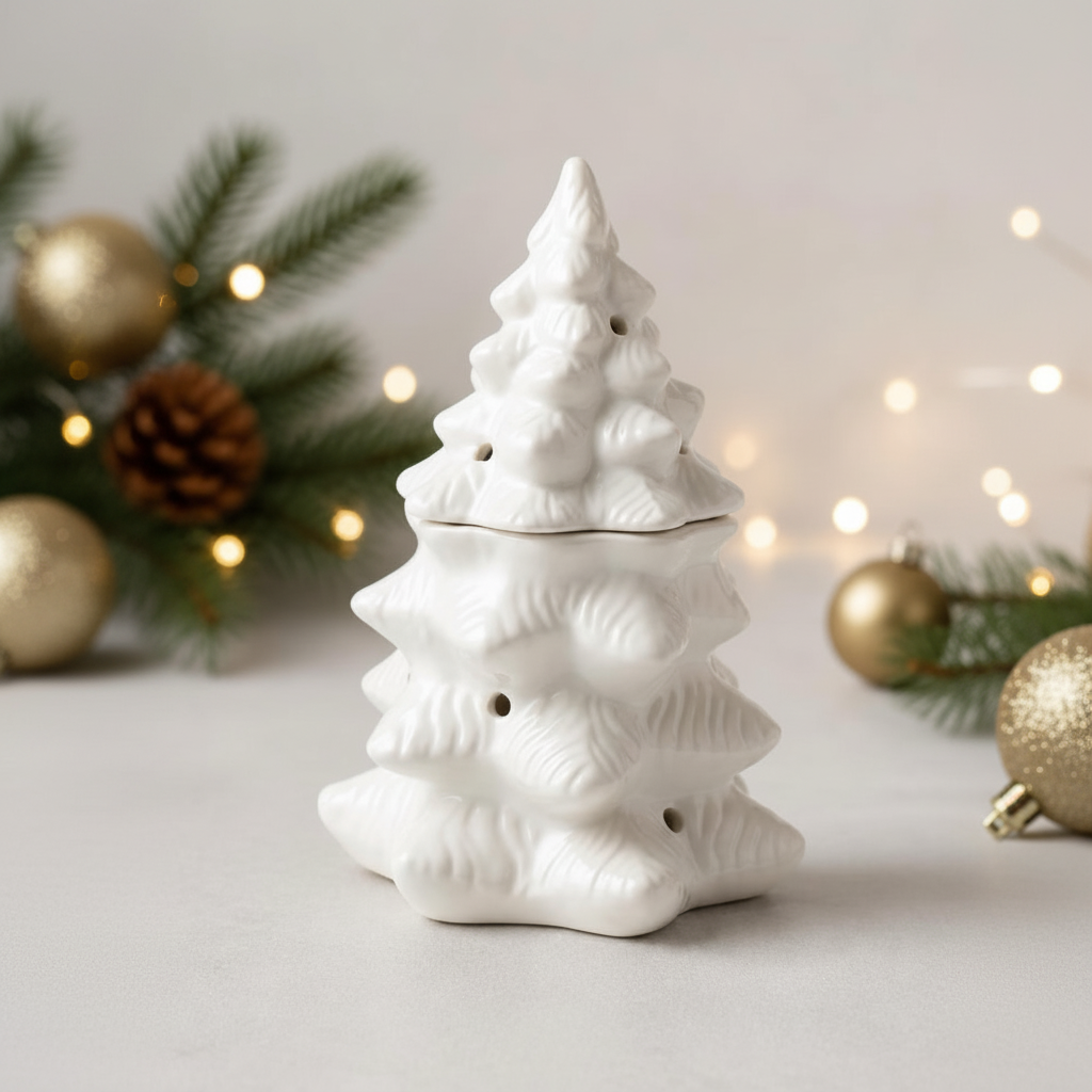White Fir Tree Wax Melt Burner 1:1
